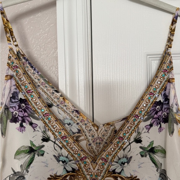 Camilla Baroque Floral Camisole - Cream and Gold - Picture 3 of 5